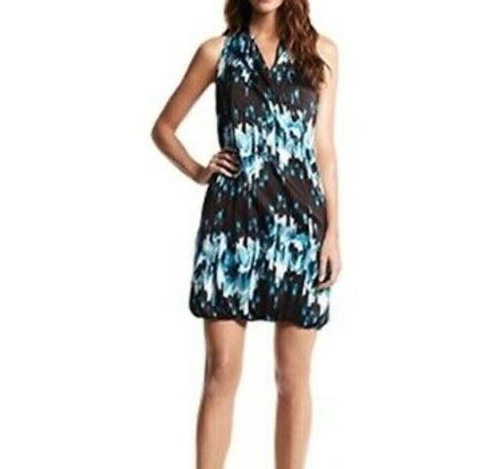 Derek Lam for Design Nation Women's Faux Wrap Bubble Hem Mini Dress Size XL